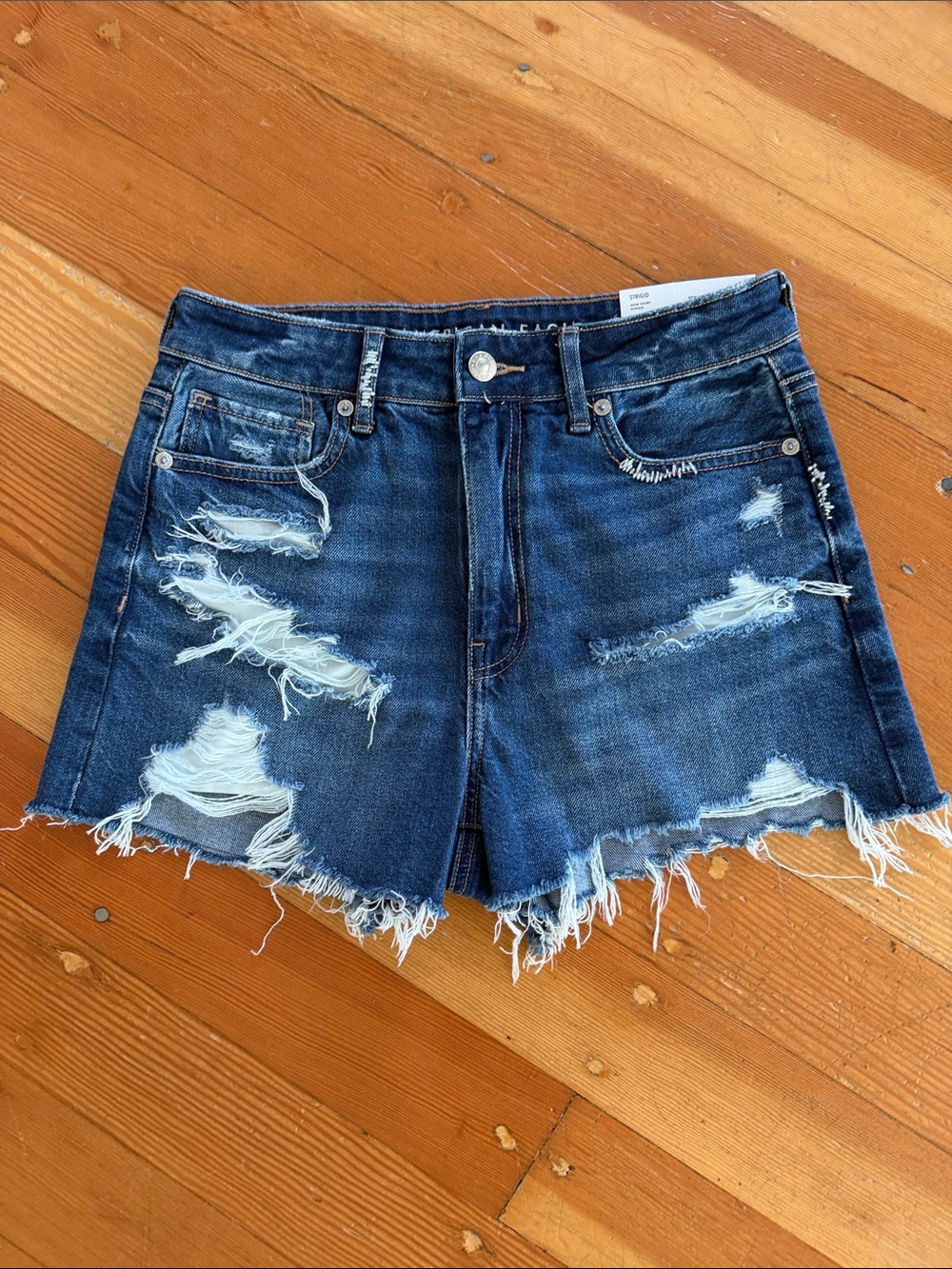 American Eagle Strigid High Rise Mom Shorts 2